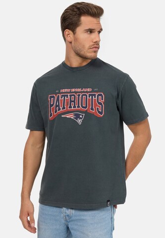 Recovered Shirt 'NFL Patriots 17 Washed Relaxed' in Black: front