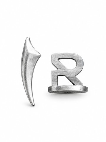 Boucles d'oreilles 'FANG' REYTEL en argent : devant