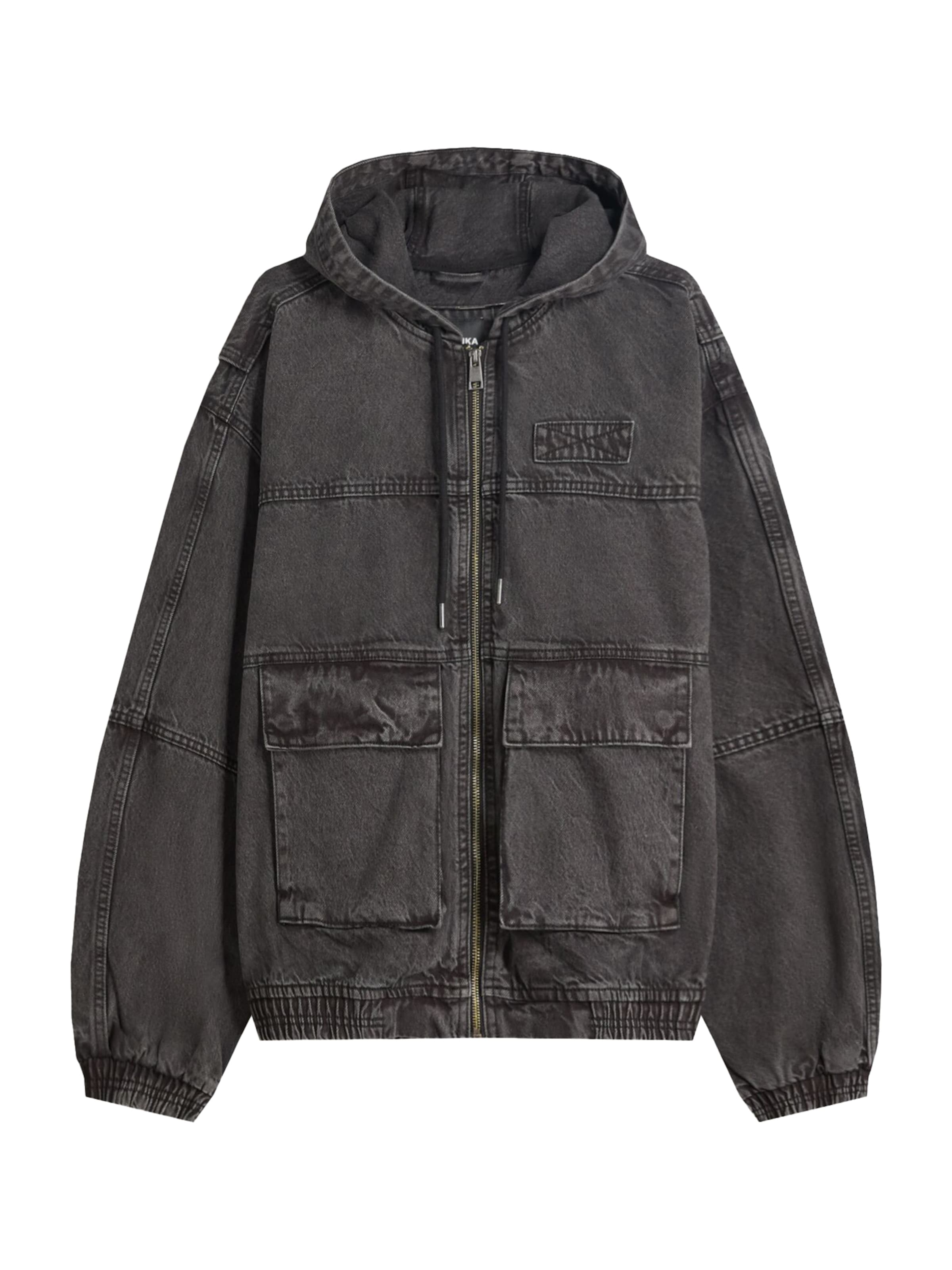 Bershka Between-season jacket in Black: front