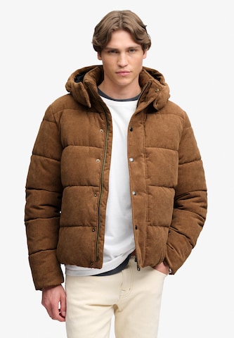 Superdry & Co Winter jacket 'Premium' in Brown: front