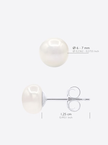 Boucles d'oreilles 'PASSY' Ateliers Saint Germain en blanc