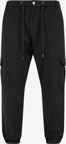 Effilé Pantalon cargo 'Kindou' DEF en noir : devant