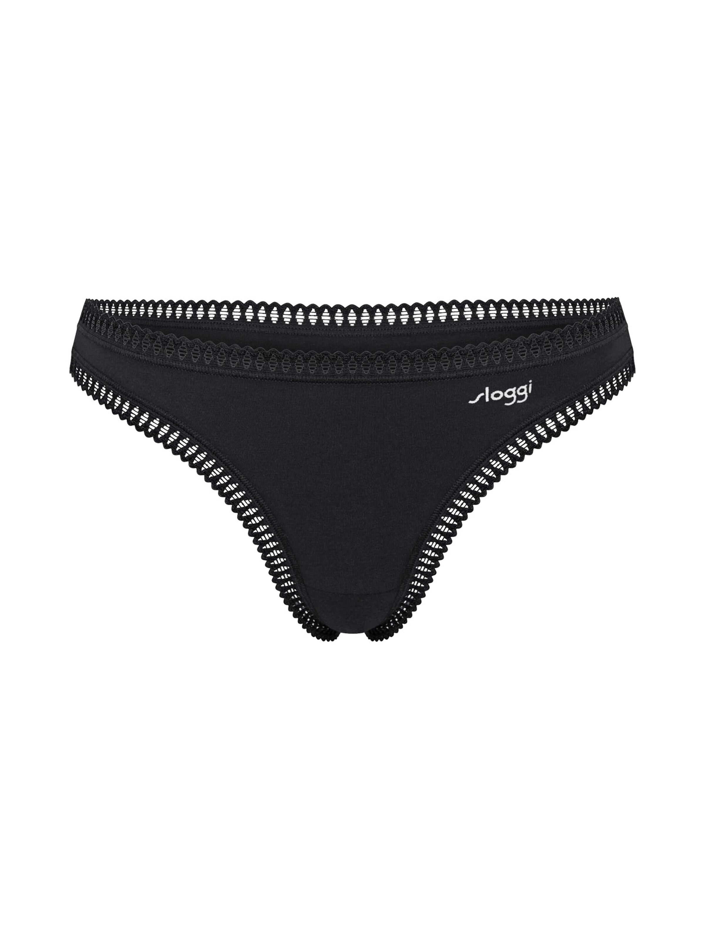 SLOGGI String ' Blue GO Crush ' in Zwart