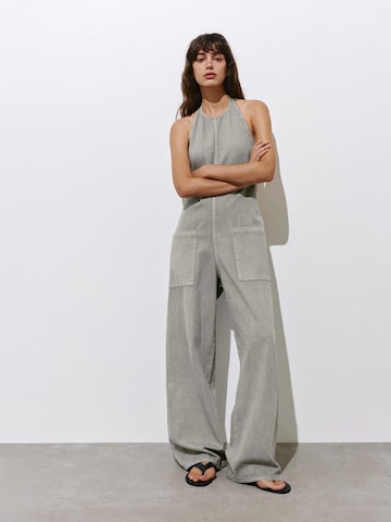 Pull&Bear Overal – šedá: přední strana