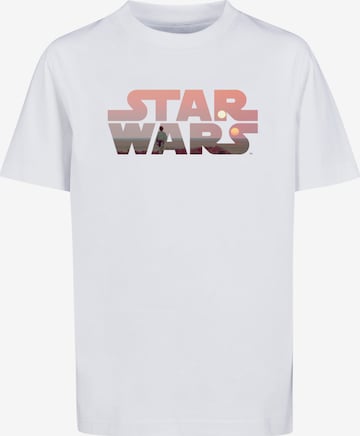 Maglietta 'Star Wars Tatooine' di F4NT4STIC in bianco: frontale
