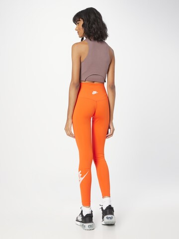 NIKE Skinny Sporthose in Orange