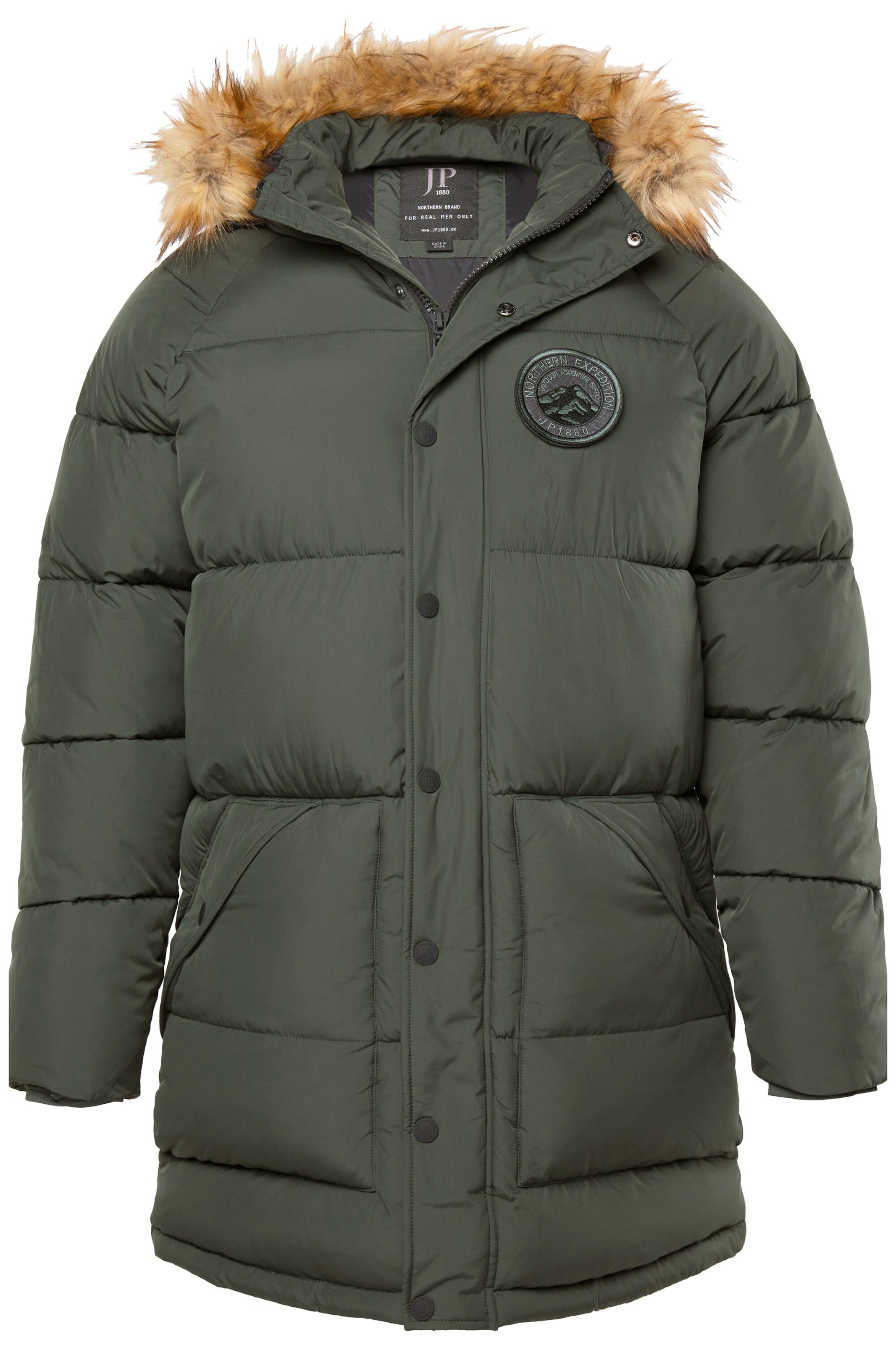 JP1880 Winter parka in Green: front