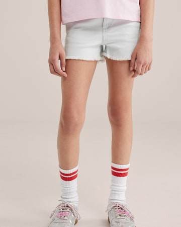 Slimfit Jeans de la WE Fashion pe albastru: față