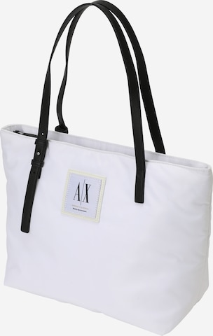 ARMANI EXCHANGE "Чанта тип ""Shopper""" в бяло: отпред