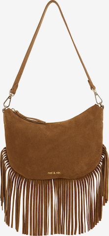 Nat&Nin Сумка через плечо 'LUNE FRANGE' в Коричневый: спереди