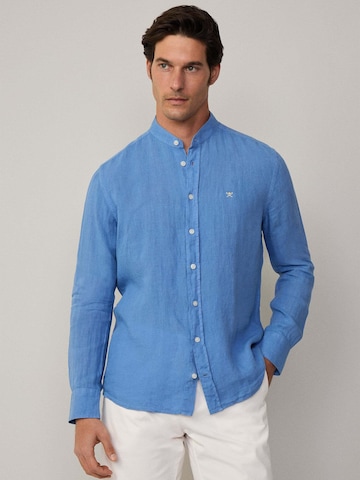 Hackett London Regular Fit Hemd in Blau: Vorderseite