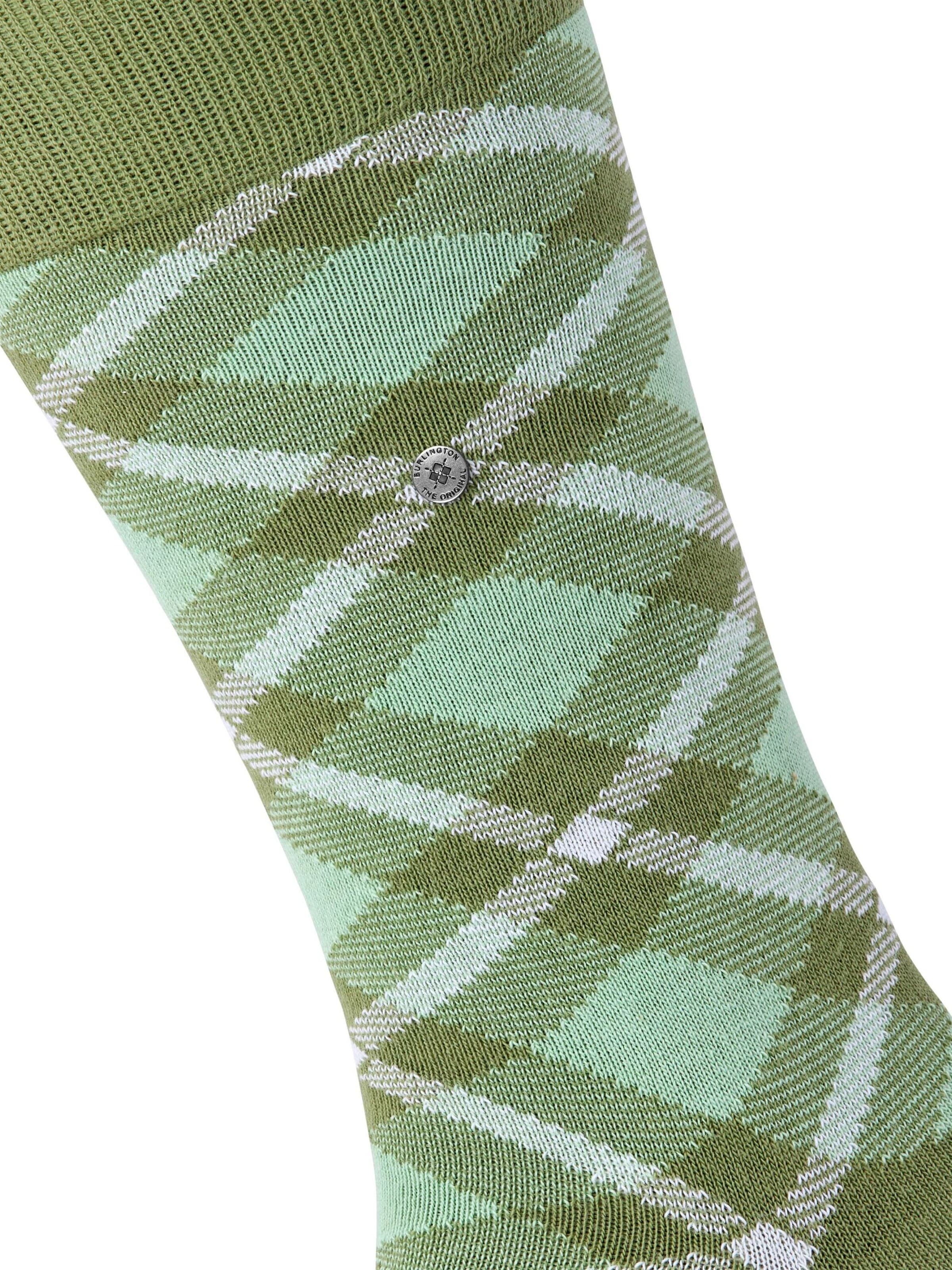 BURLINGTON Socks 'Tartan' in Green: front