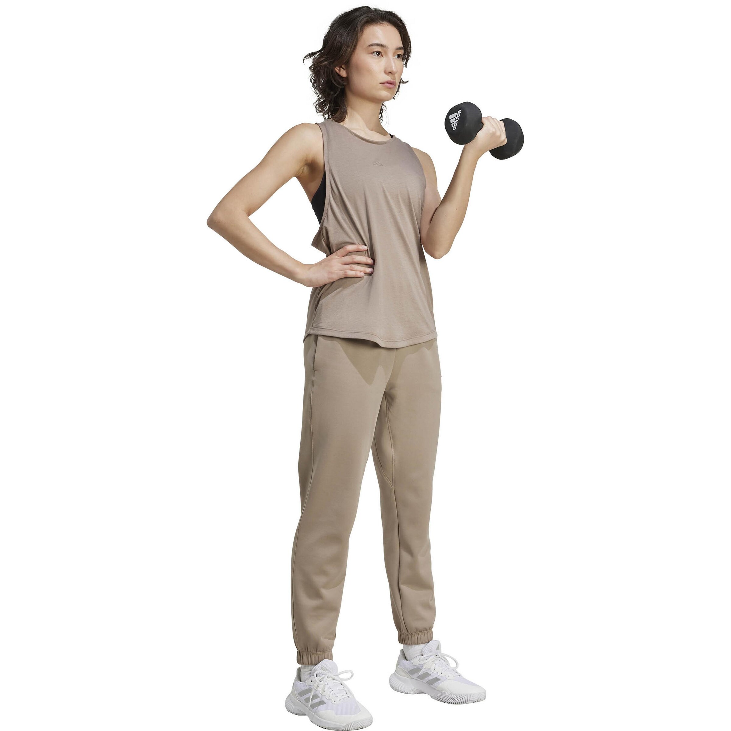 ADIDAS PERFORMANCE Tapered Workout Pants 'MOTION ES' in Beige