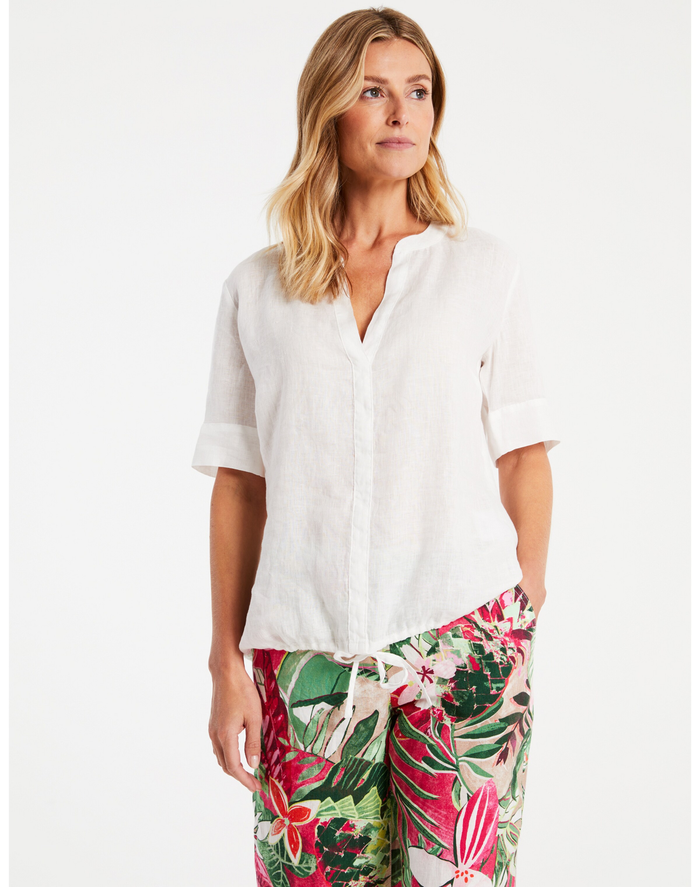 Frauen Große Größen GERRY WEBER Bluse in Weiß - VI27555 Frauen Große Größen GERRY WEBER Bluse in Weiß - VI27555