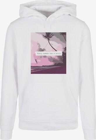 Merchcode Sweatshirt 'Summer - Every Summer Has A Story' in Wit: voorkant