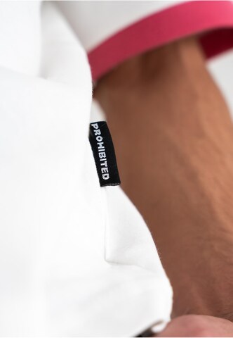 Maglietta 'Stars Contrast' di Prohibited in bianco