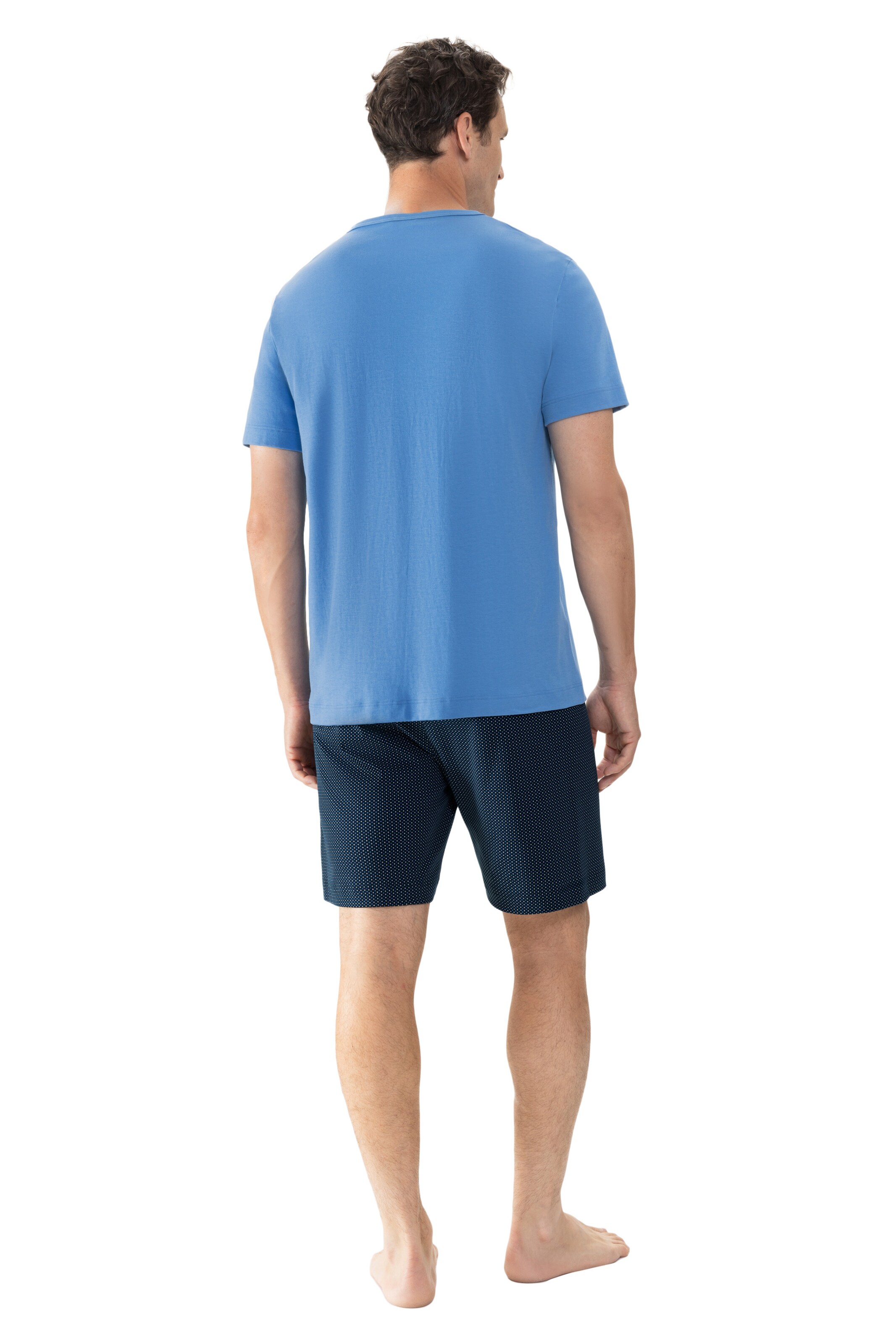 Pyjama court 'Micro Blue' Mey en bleu