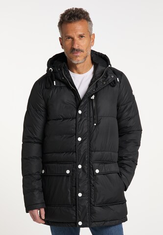 DreiMaster Maritim Winter Parka in Black: front