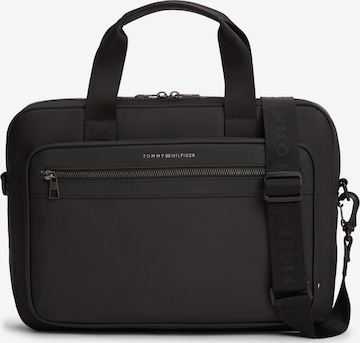 TOMMY HILFIGER Tietokonelaukku värissä musta: etupuoli