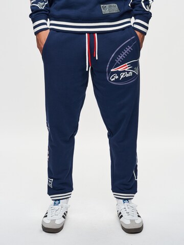 Recovered Tapered Sports trousers 'NFL Patriots Go Pats' in Blue: front