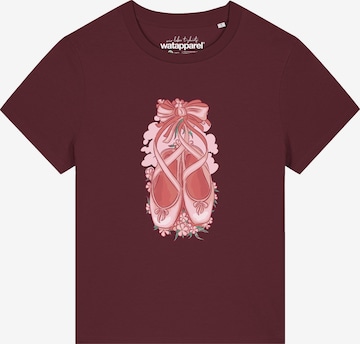 Watapparel Shirt 'Ballettschuhe' in Rood: voorkant