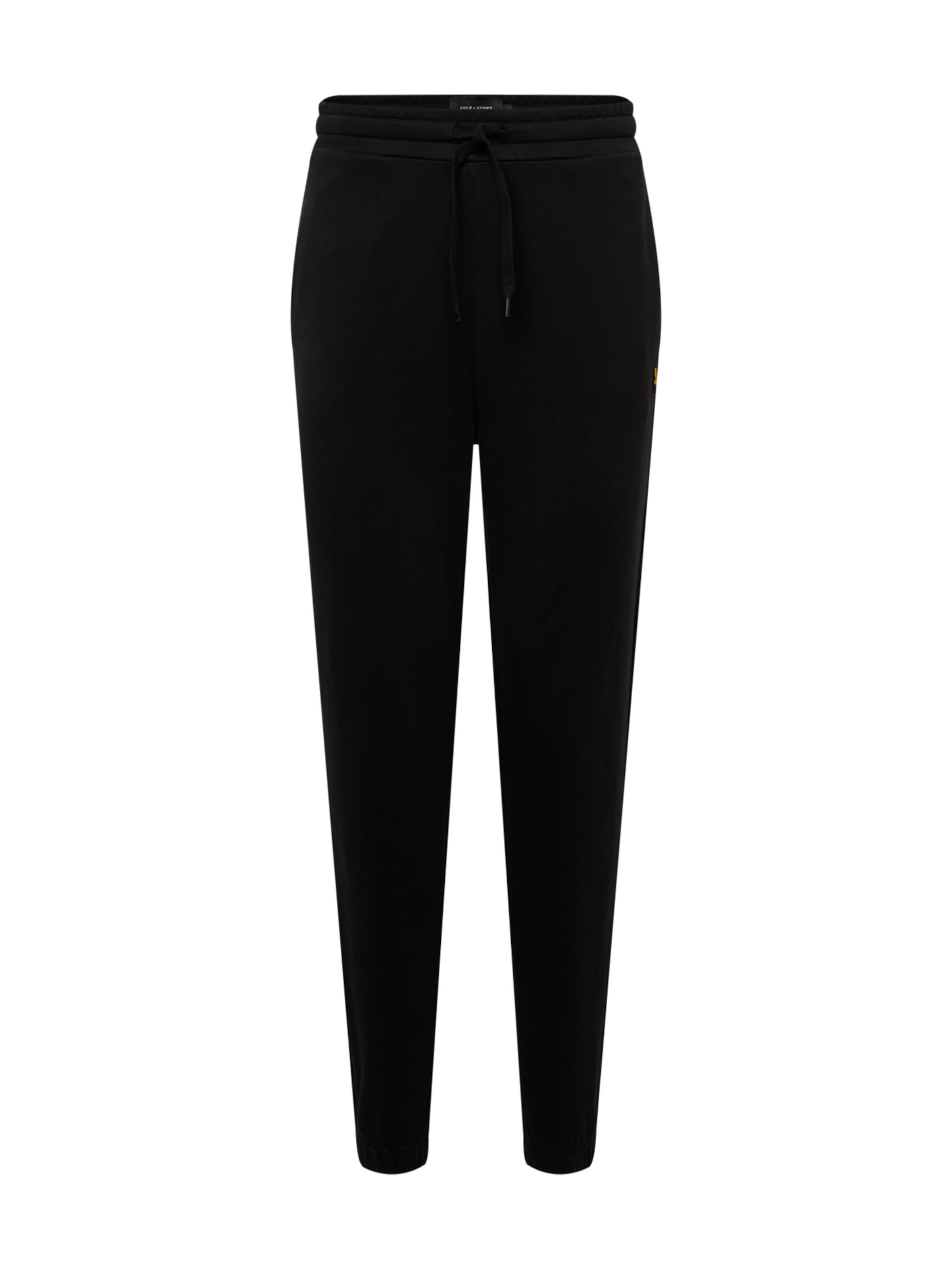 Lyle & Scott Tapered Broek in Zwart: voorkant