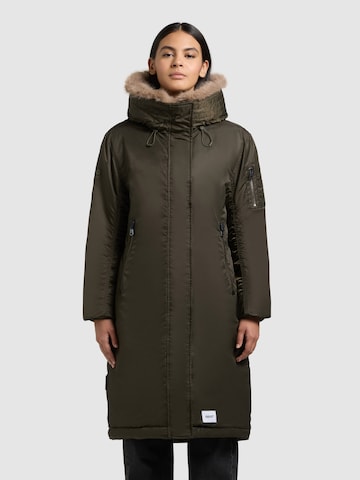 Veste d’hiver 'Oliva' khujo en vert : devant