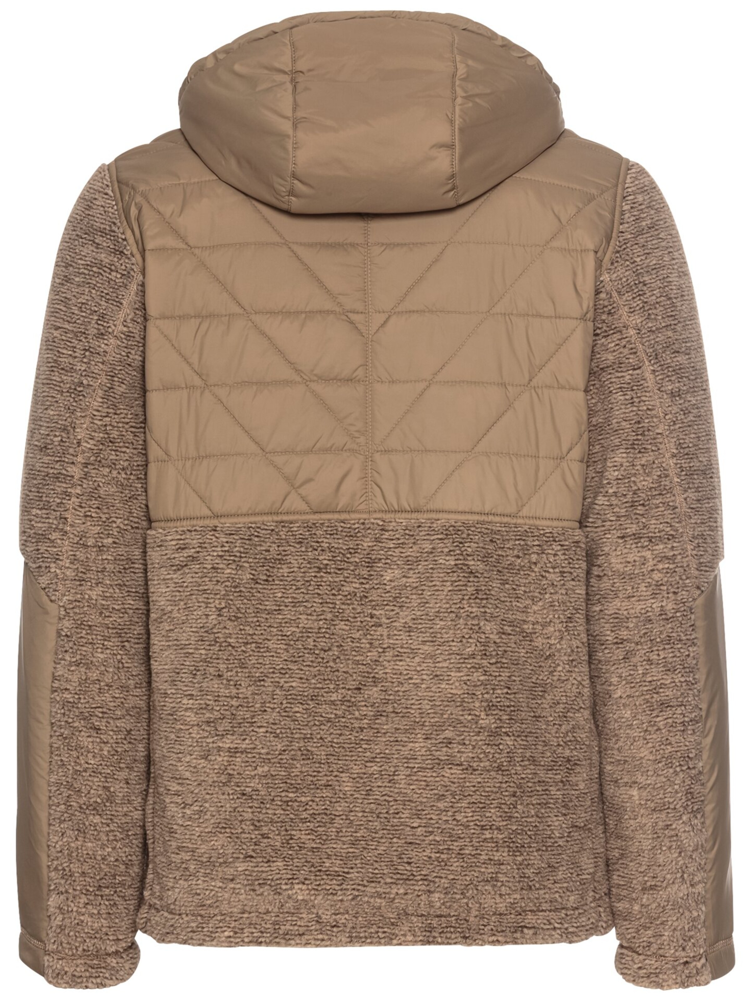 CAMEL ACTIVE Fleecejacke im Materialmix in Braun