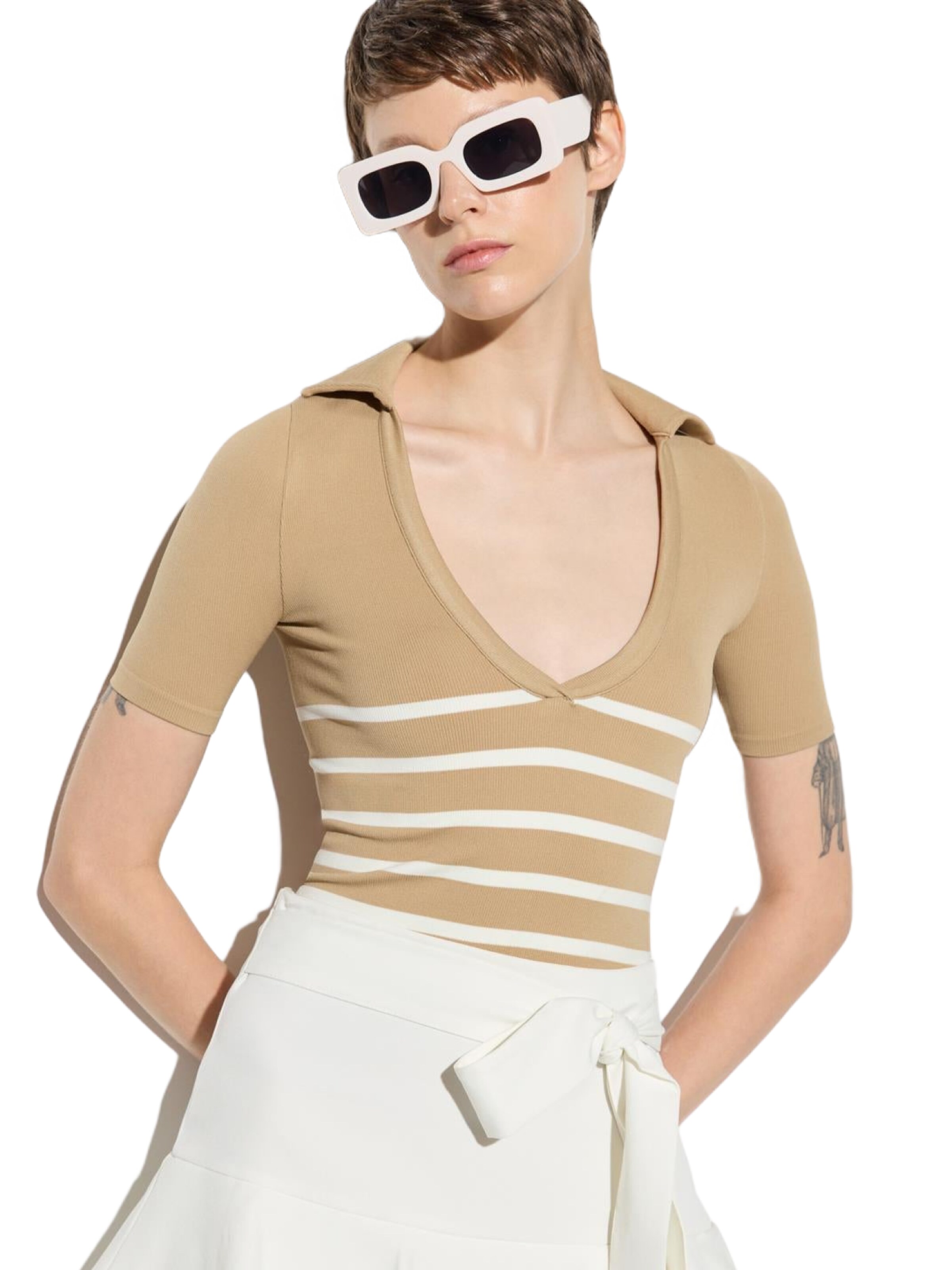 No Matter What Shirt in Beige