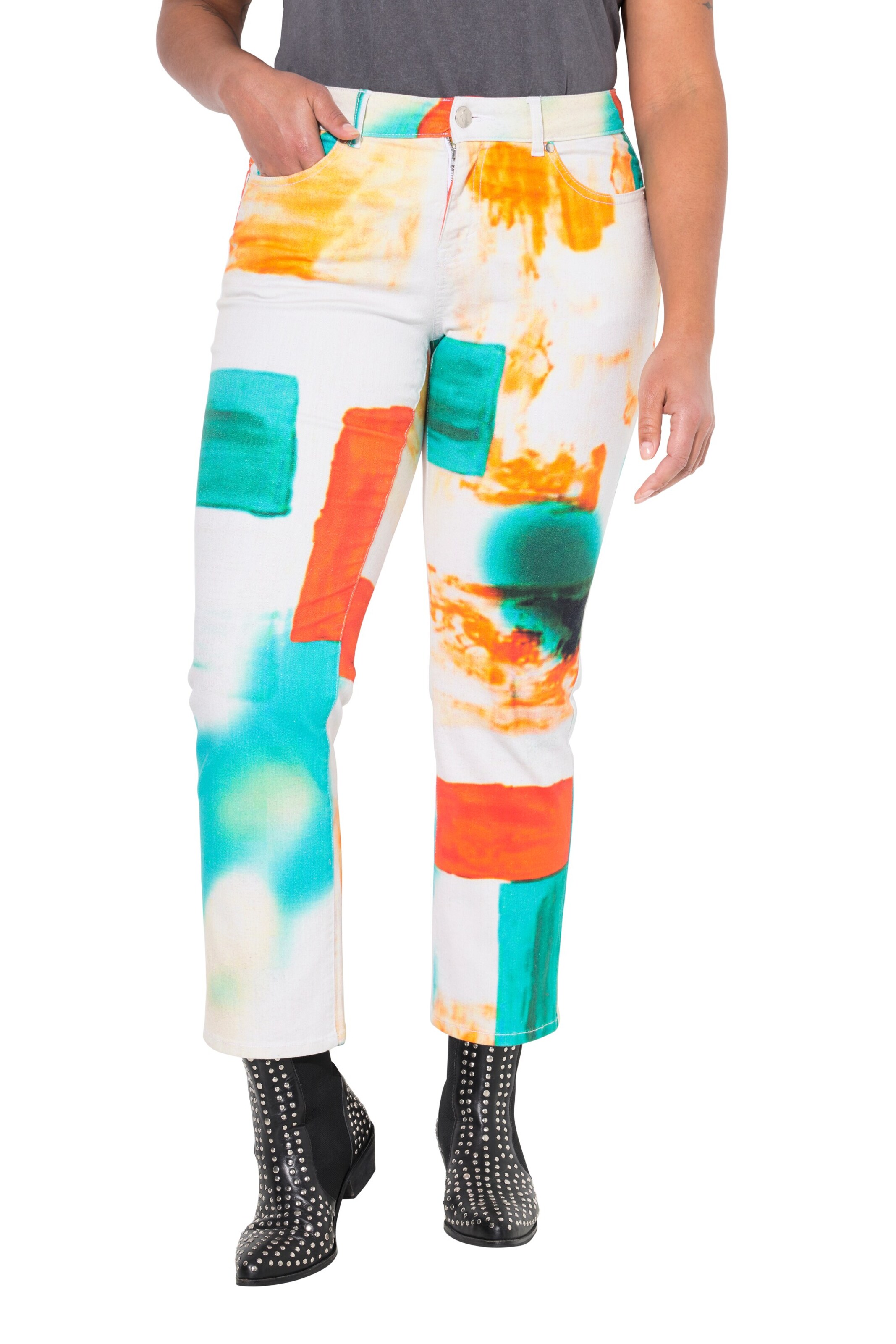 Angel of Style Boot cut Jeans in White: front