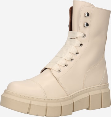Alohas Lace-Up Ankle Boots 'Can Can' in Beige: front