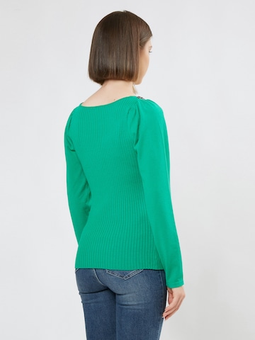 Influencer Пуловер в зелено