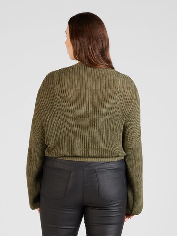 ABOUT YOU Curvy Knit cardigan 'Selina' in Green