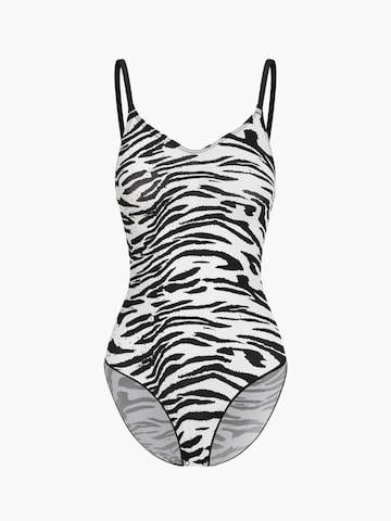 cfab (formerly creamy fabrics) - Body moldeador 'Bodysuit Sculpting Shapewear mit Slip' en blanco: frente