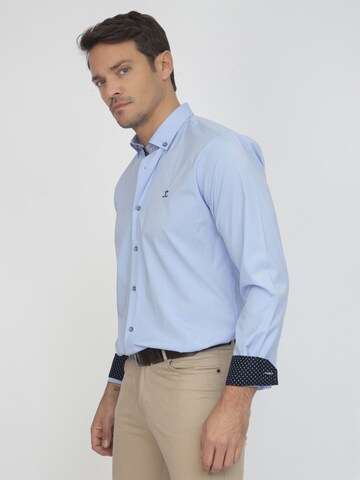 Sir Raymond Tailor Regular fit Button Up Shirt 'Lachows' in Blue