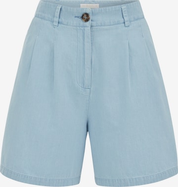 mėlyna WE Fashion Plačios klešnės Džinsai su kantu: priekis