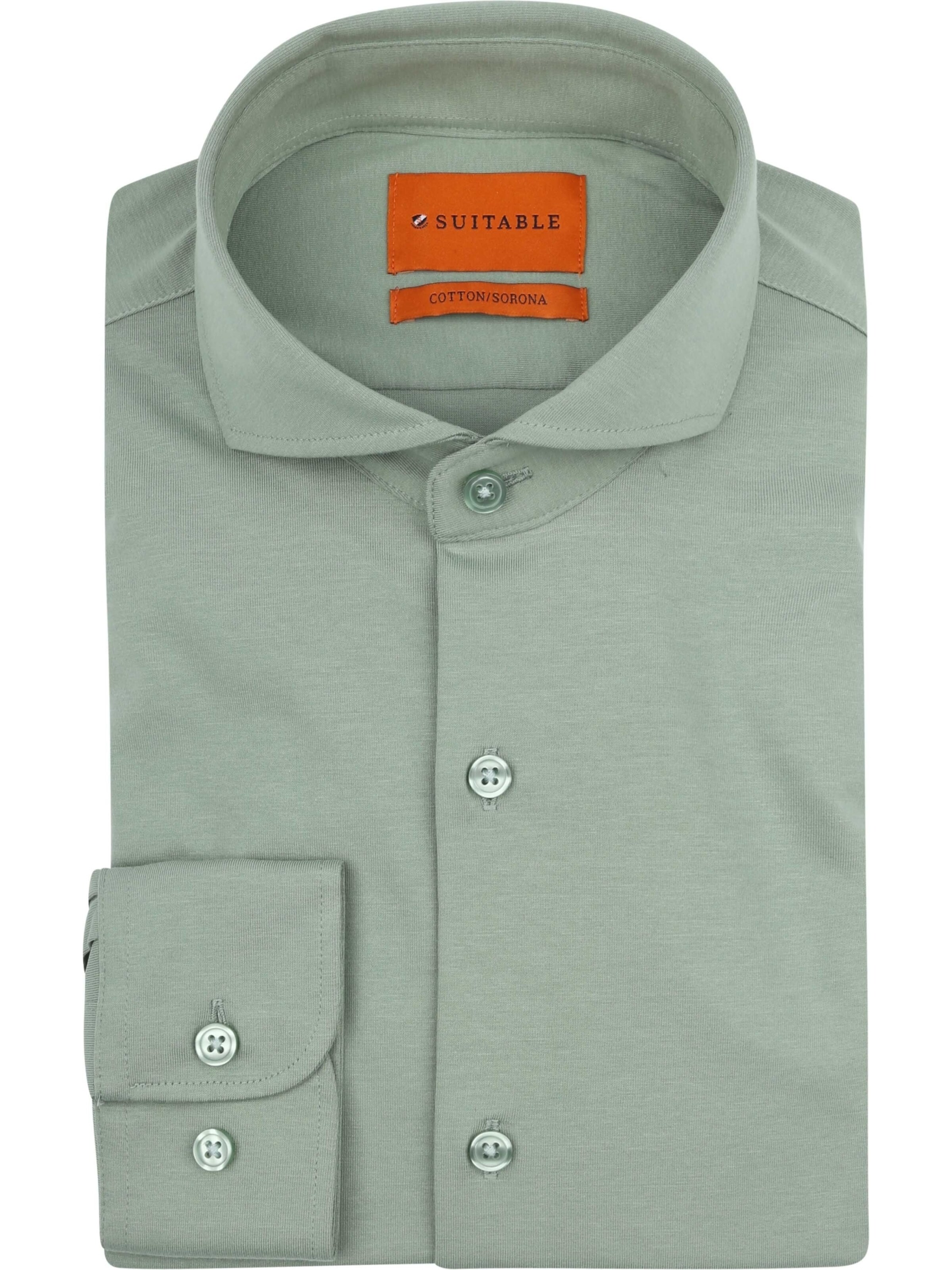 Suitable Slim Fit Hemd‌‌‌‌‌‌‌‌ in Grün: Vorderseite