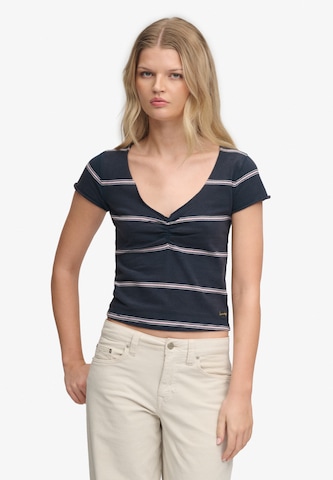 Superdry & Co Shirt 'Athletic Essentials' in Blue: front