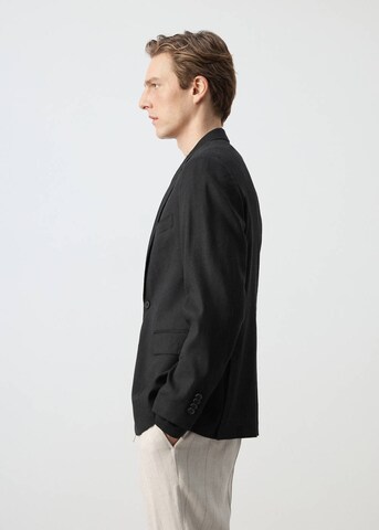 MANGO MAN Slim Fit Blazer 'Sakko Amalfi' in Schwarz