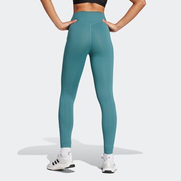 ADIDAS PERFORMANCE Skinny Workout Pants in Blue