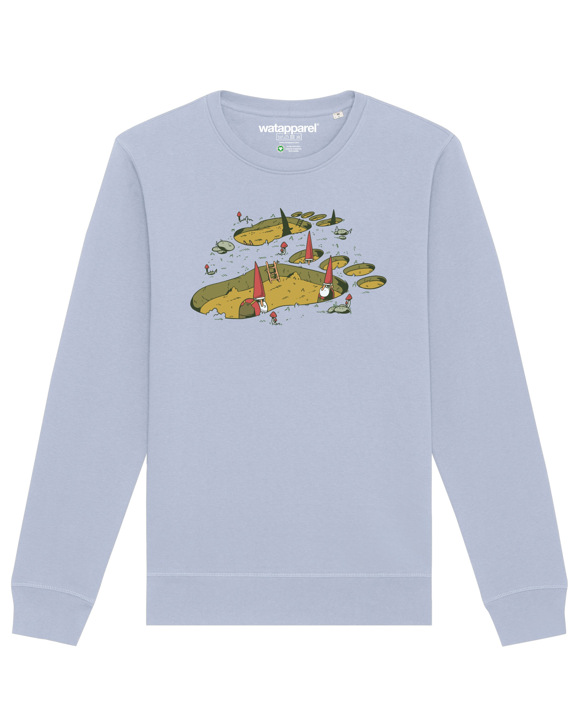 Sweat-shirt 'Gnome Footprint' Watapparel en bleu : devant