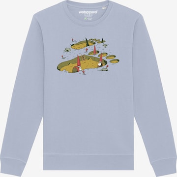 Sweat-shirt 'Gnome Footprint' Watapparel en bleu : devant