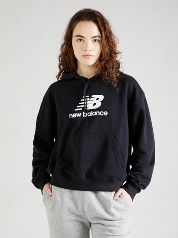 new balance Sweatshirt 'Essentials' i svart: framsida