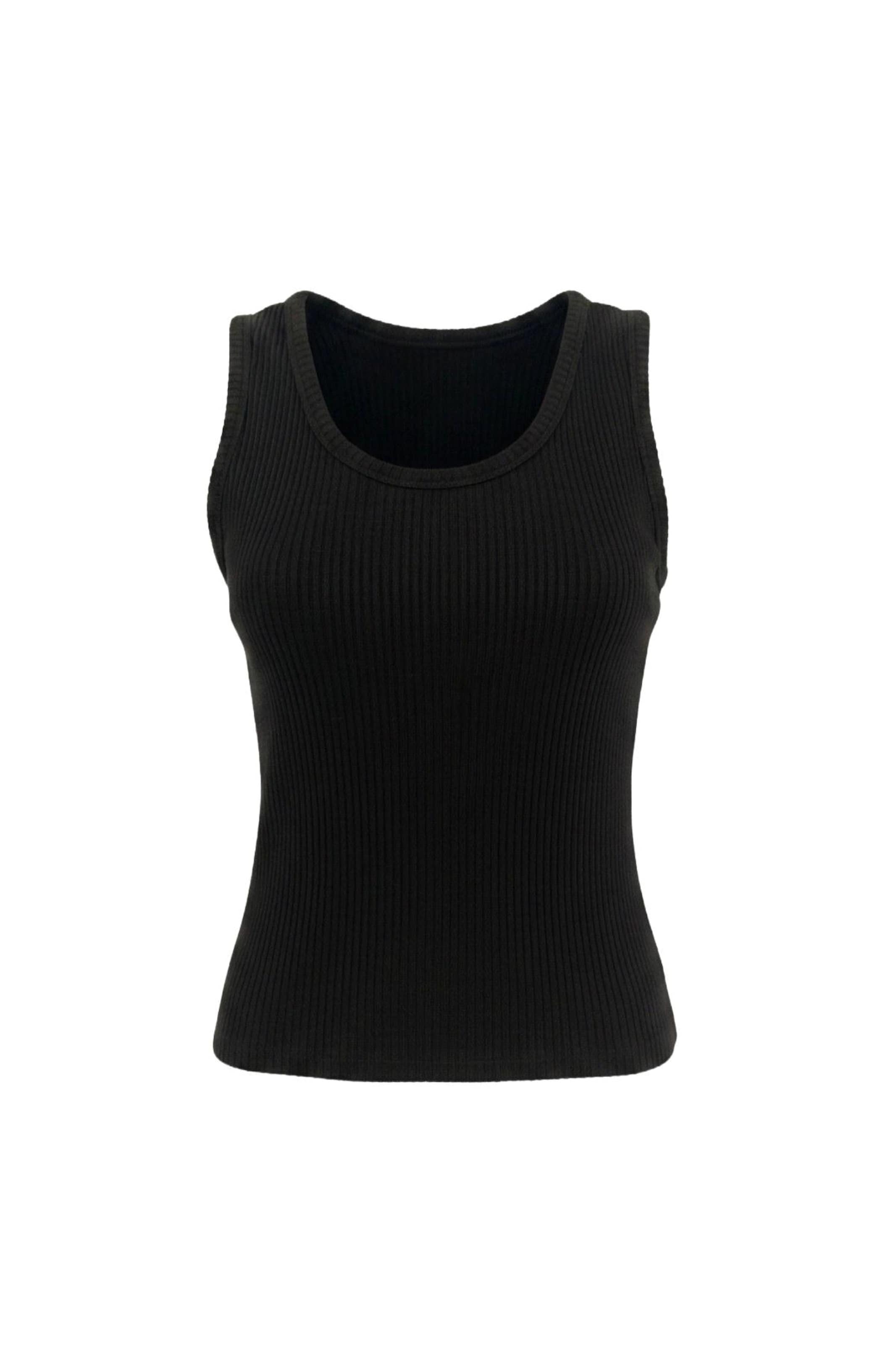 No Matter What Top in Schwarz: Vorderseite