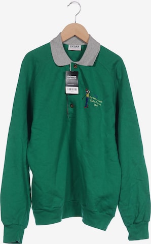 BOSS Black Sweatshirt & Zip-Up Hoodie in M in Green: front