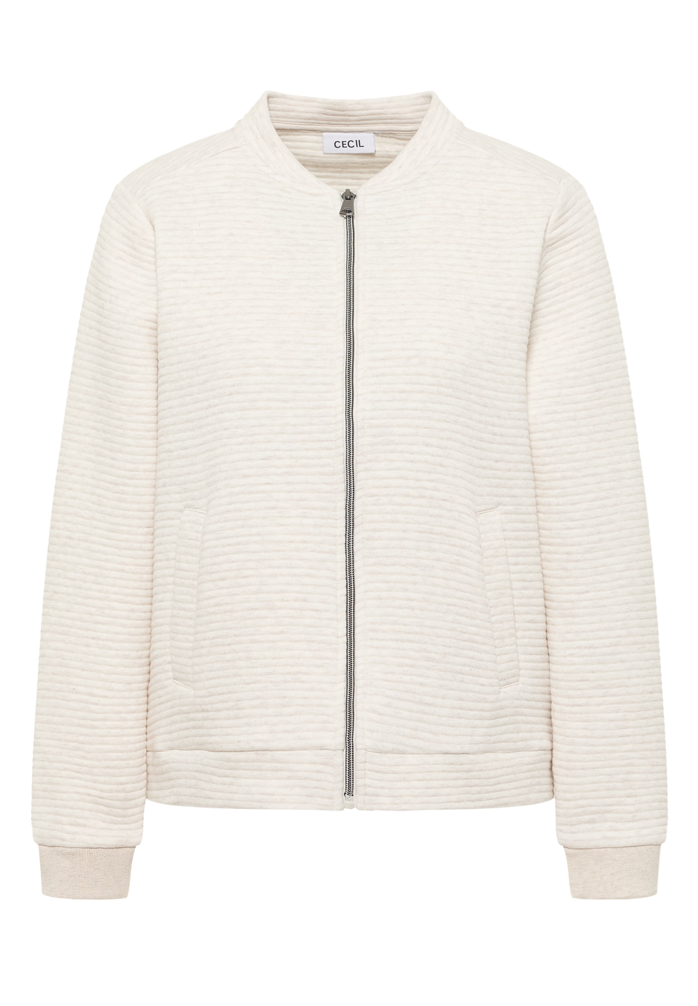 CECIL Zip-Up Hoodie in Beige: front