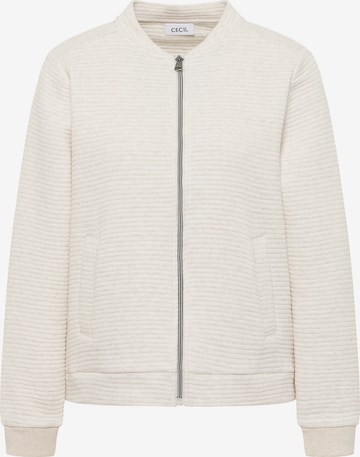 CECIL Zip-Up Hoodie in Beige: front