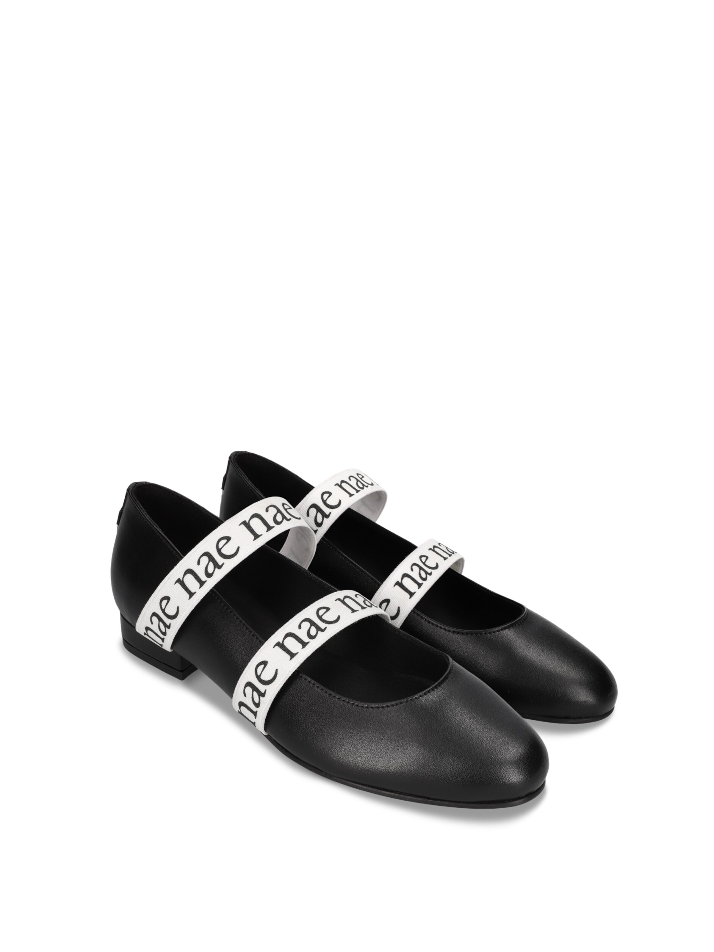 nae Vegan Shoes - Bailarinas con hebilla 'Aure' en negro