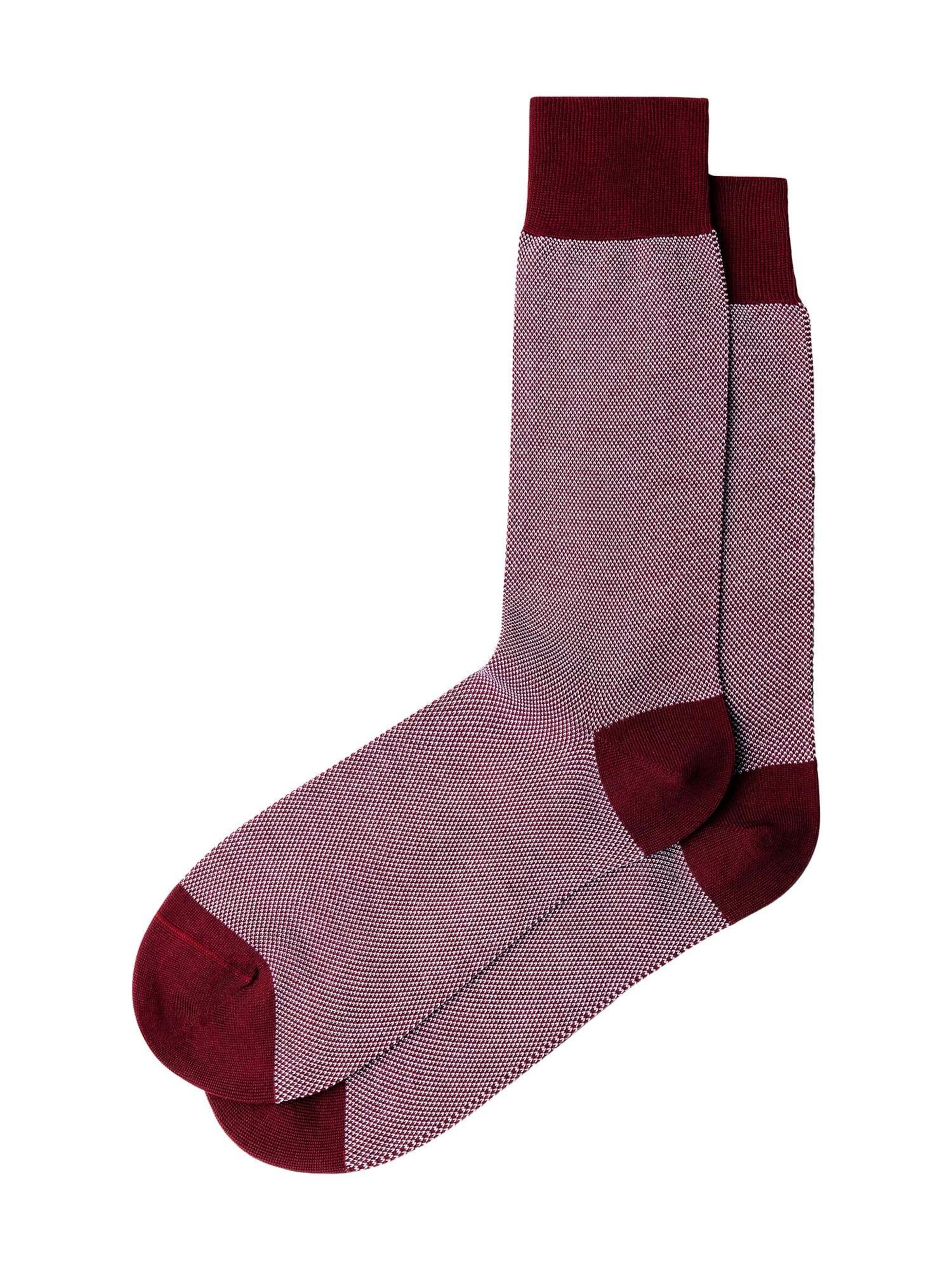 Hackett London Socken ' BIRDS EYE  ' in Rot: Vorderseite