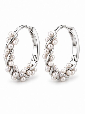Alster Herz Earrings 'Copenhagen Pearl Whisper' in Silver: front